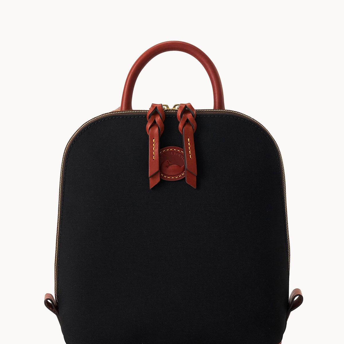 dooney smooth black leather backpack pocket Nylon Small Zip Pod Backpack