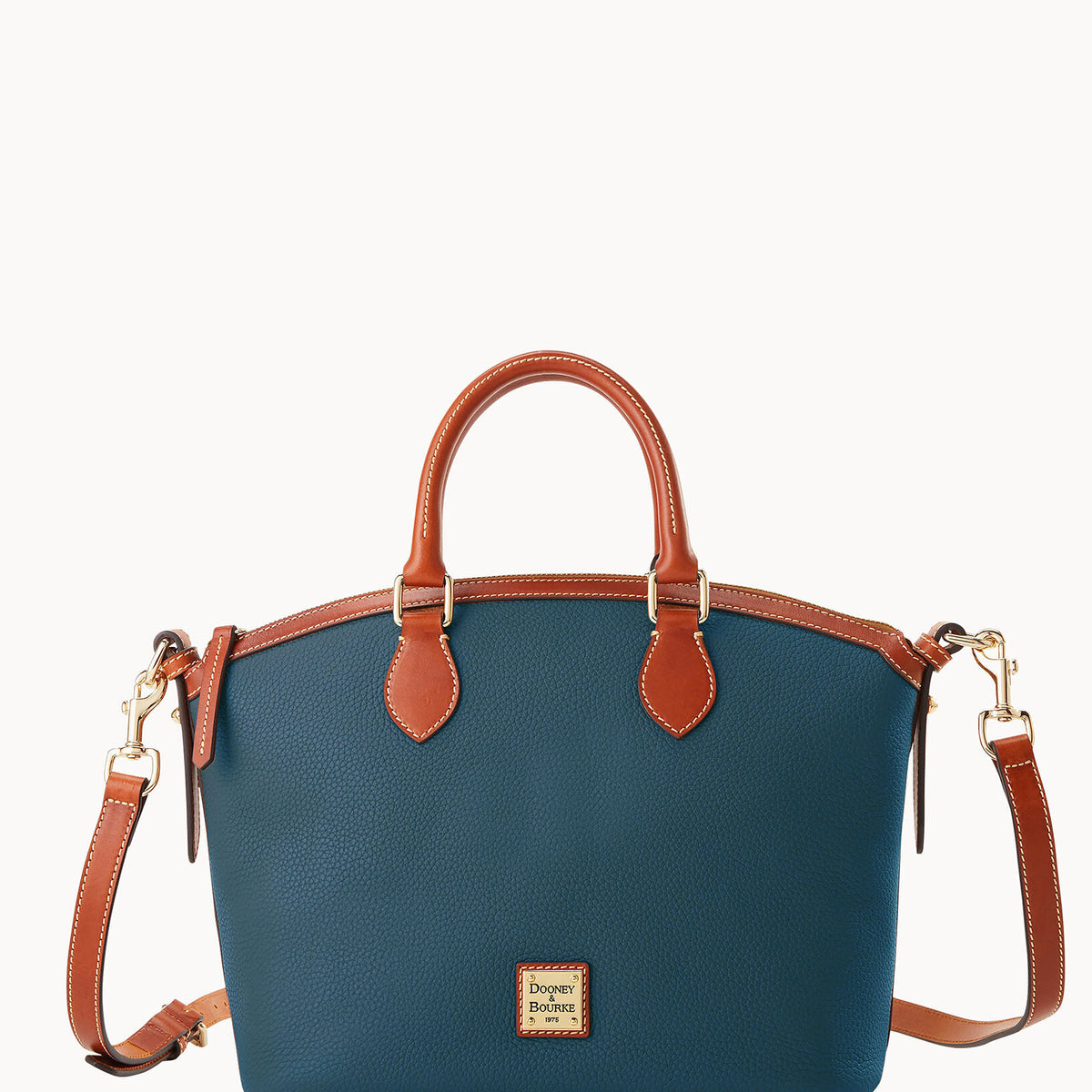 Dooney & Bourke Pebble Leather Large Pocket Satchel - QVC.com Dooney and Burke Satchel display picture 1