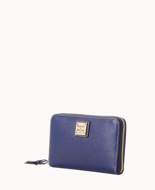 Saffiano Medium Zip Around Wallet