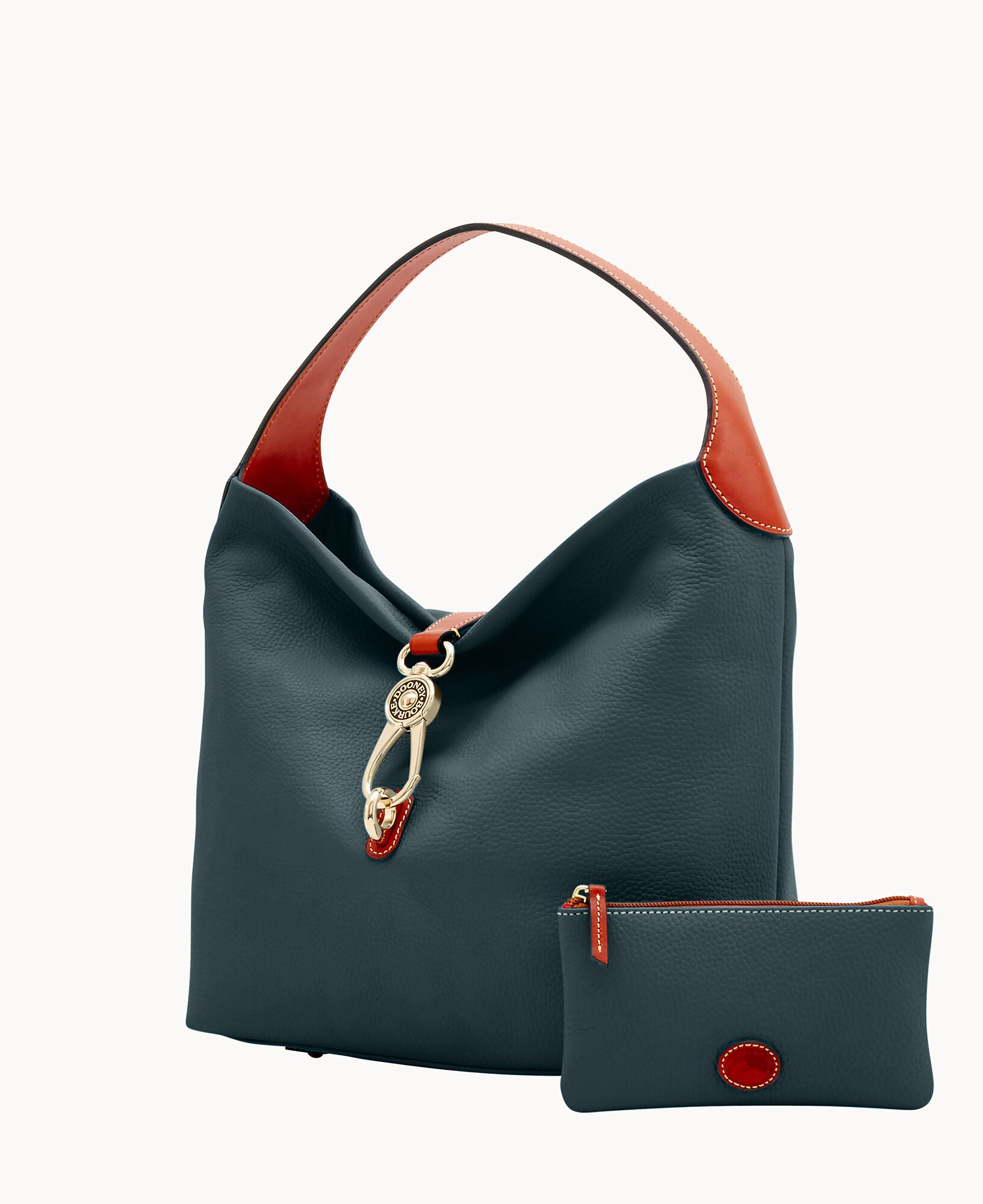 Pebble Grain Logo Lock Shoulder Bag – ILoveDooney