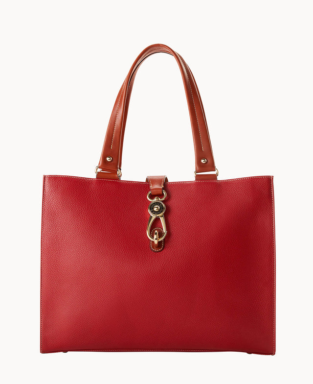 Pebble Grain Large Logo Lock Tote – ILoveDooney - Main Image