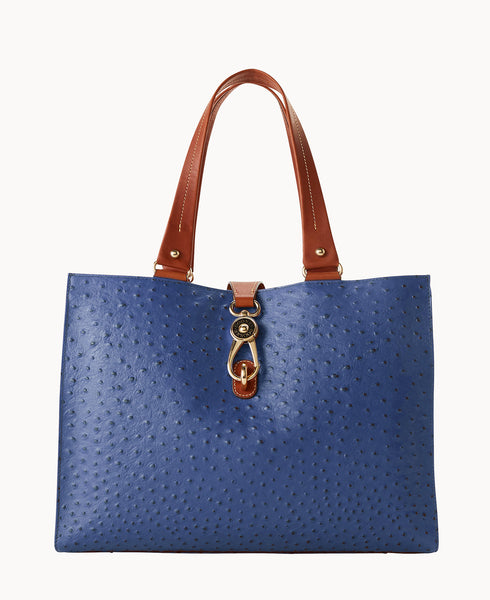 Ostrich Large Logo Lock Tote – ILoveDooney