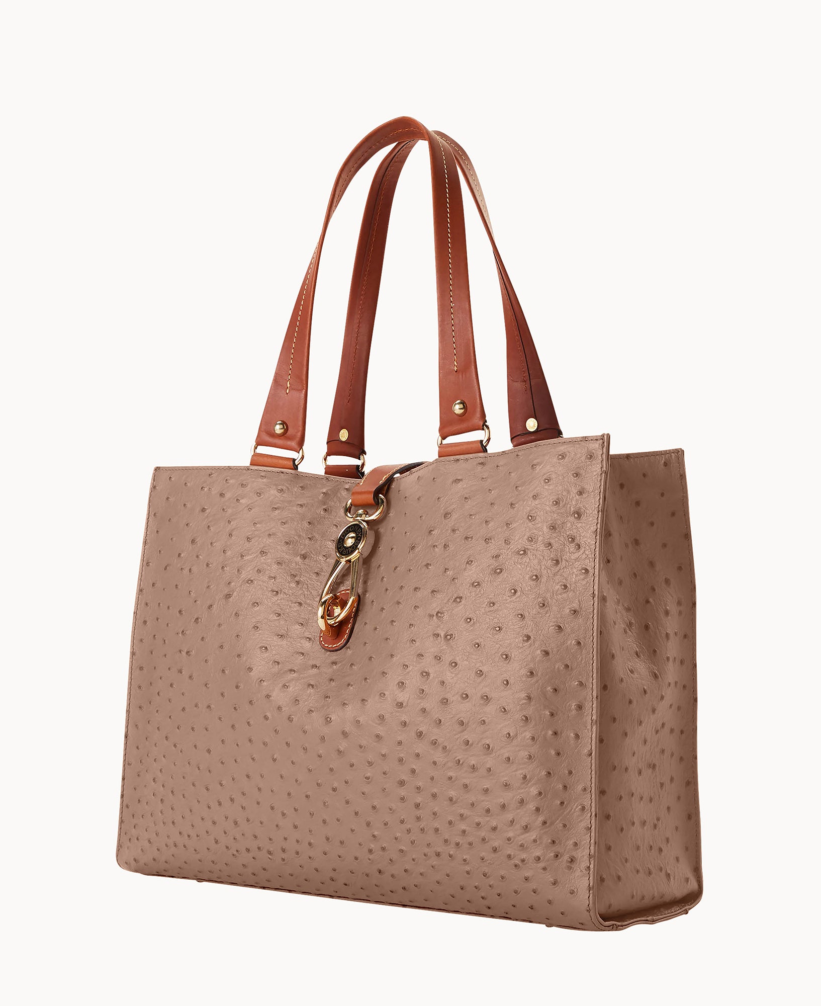 Ostrich Large Logo Lock Tote – ILoveDooney