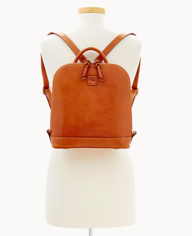 Dooney & Bourke Women's Florentine Zip Pod Leather Backpack in Salmon