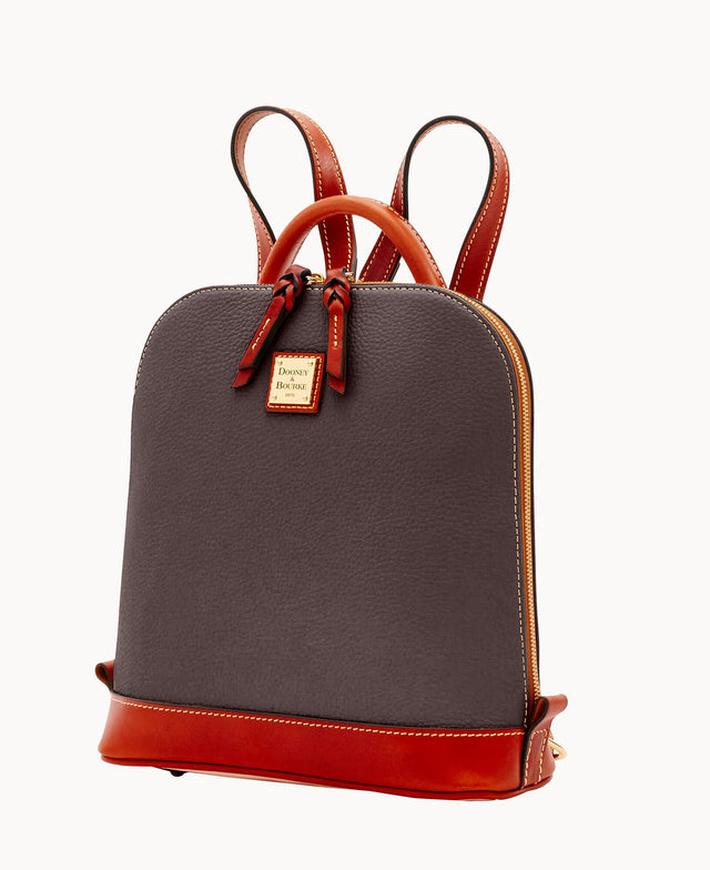 dooney leather pod backpack Pebble Grain Zip Pod Backpack