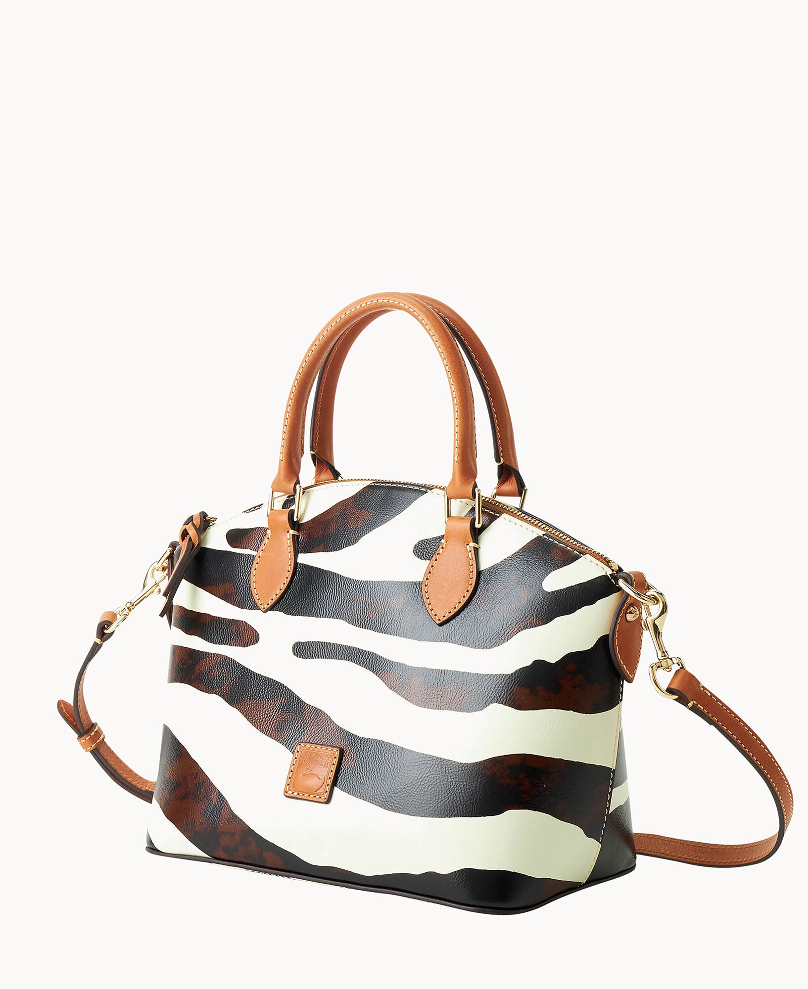 Zebra Leather Geena Satchel – ILoveDooney