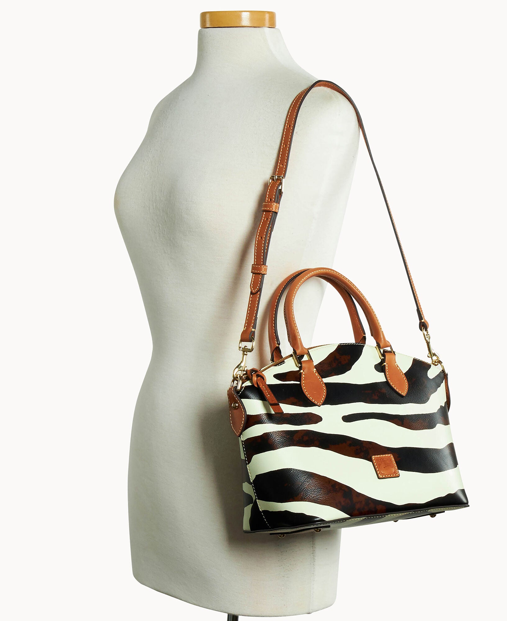 Zebra Leather Geena Satchel – ILoveDooney