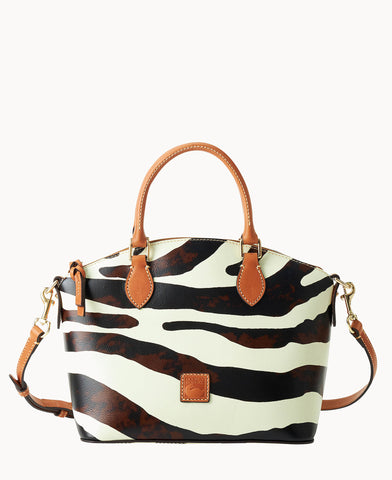 Zebra Leather Geena Satchel – ILoveDooney