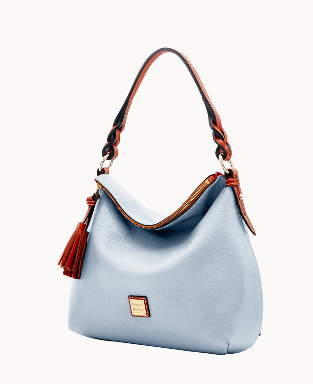 Pebble Grain Twist Strap Hobo
