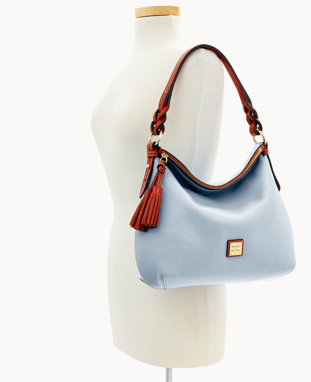 Pebble Grain Twist Strap Hobo
