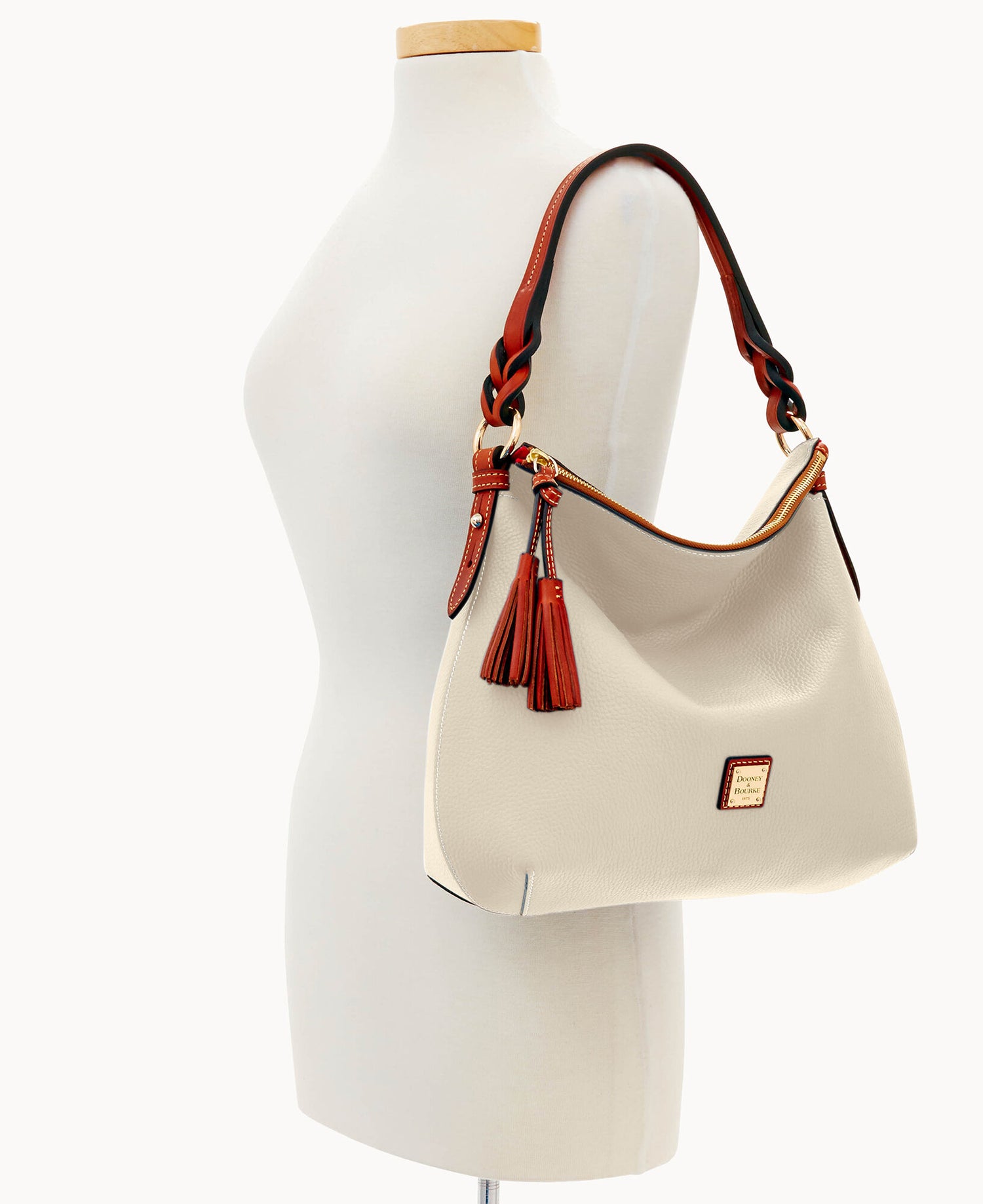 Pebble Grain Twist Strap Hobo