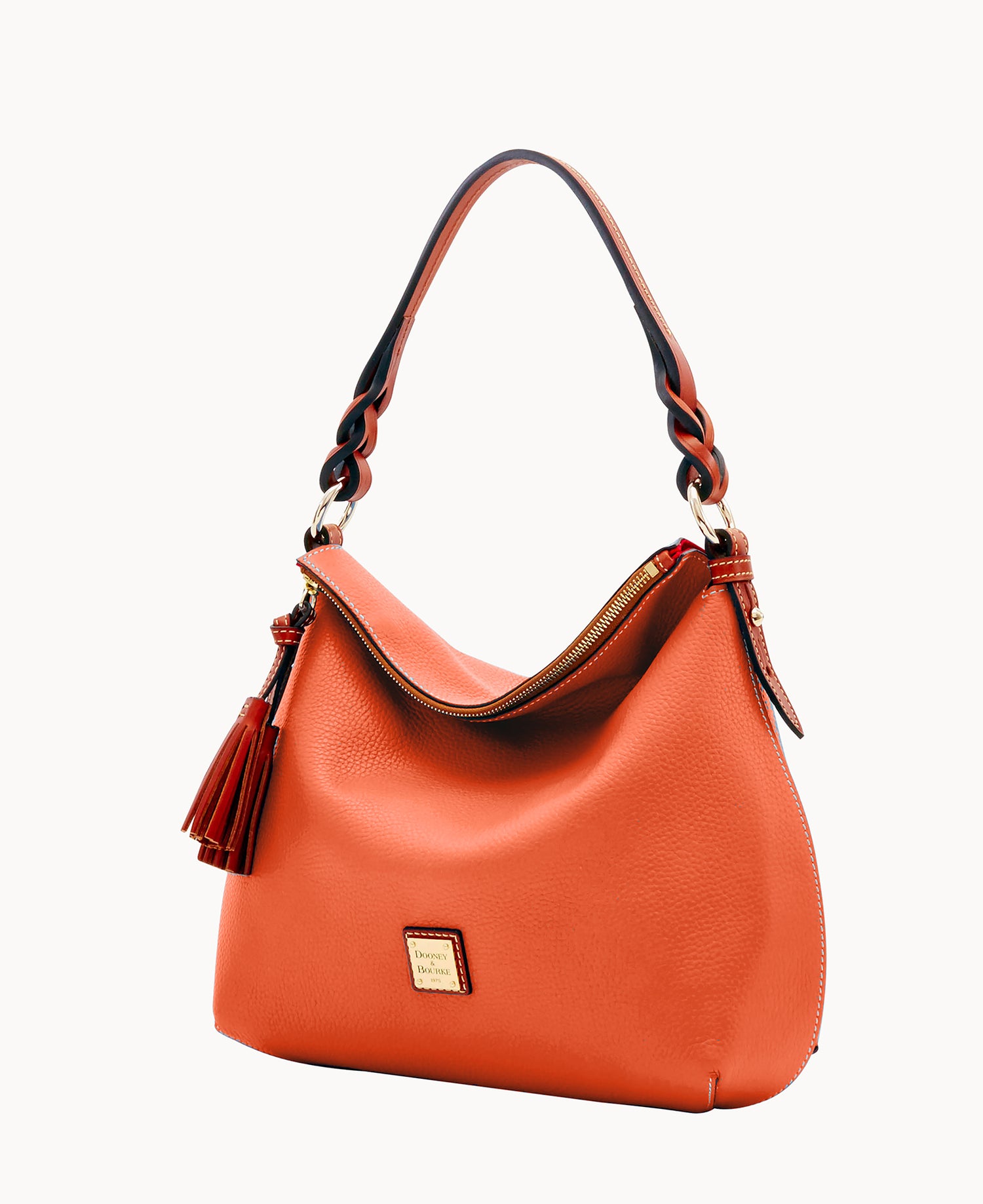 Pebble Grain Twist Strap Hobo