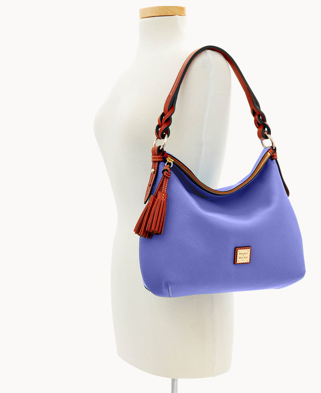 Pebble Grain Twist Strap Hobo