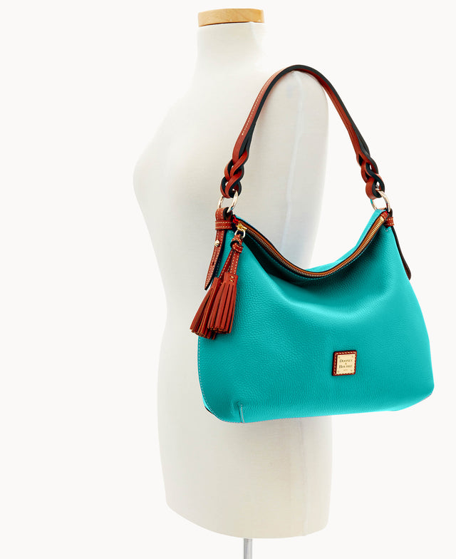 Pebble Grain Twist Strap Hobo