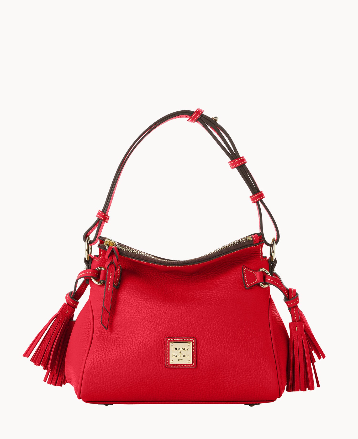 Pebble Grain Tassel Shoulder Bag