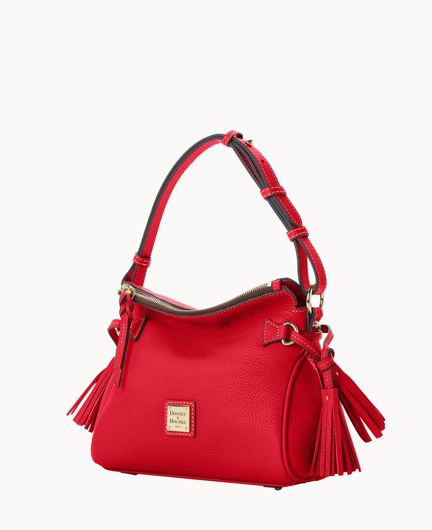 Pebble Grain Tassel Shoulder Bag