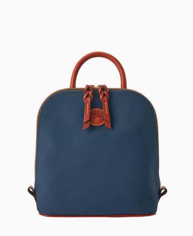 Dooney & Bourke Women's Nylon Small Zip Pod Fabric Backpack in Navy