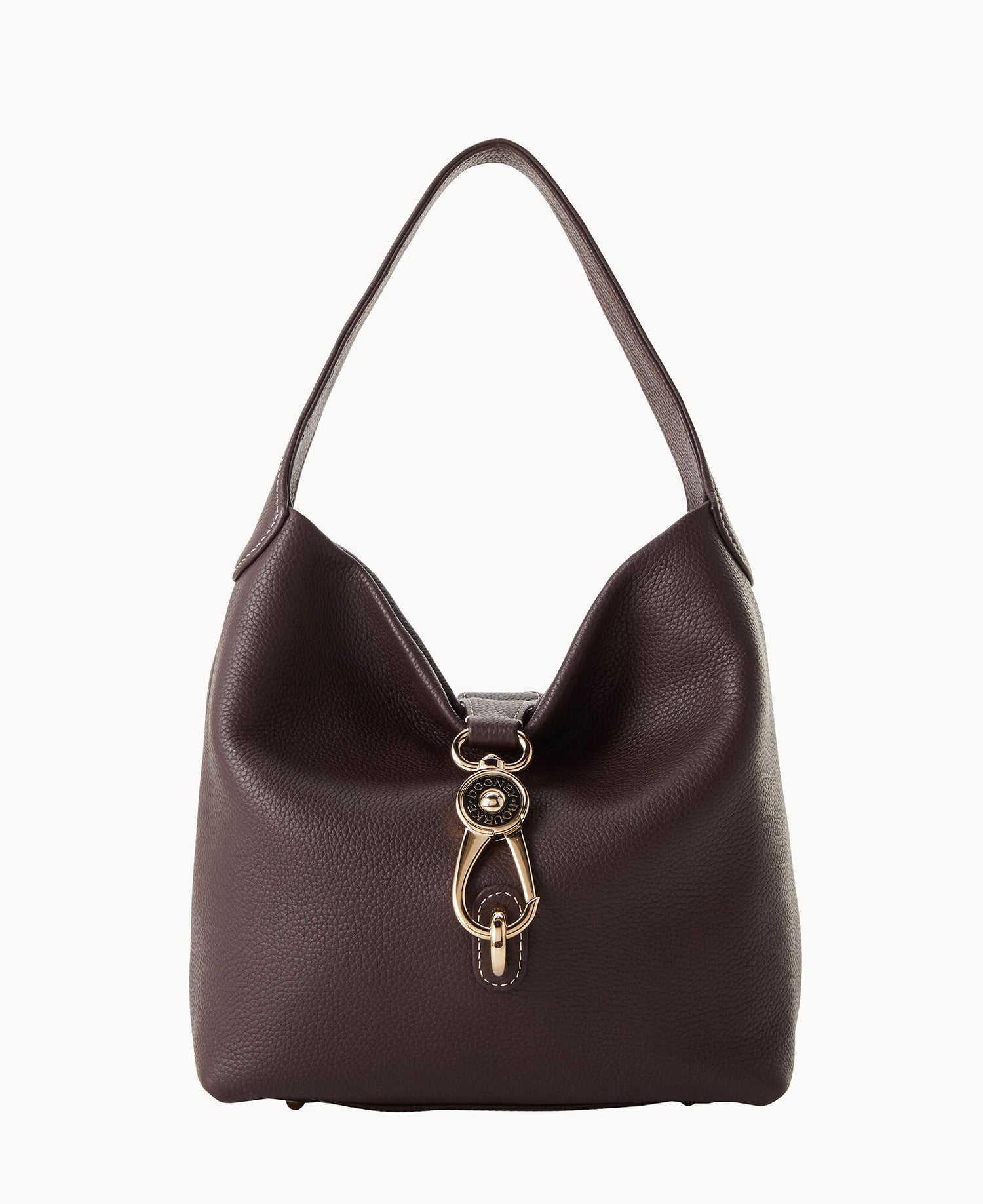 Pre-Loved Pebble Grain Small Logo Lock Sac