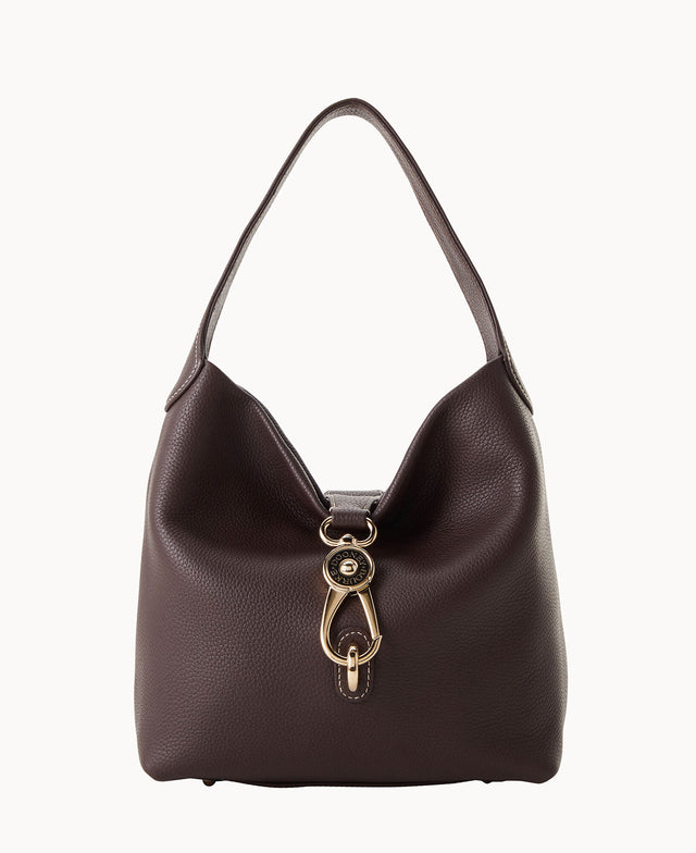 Pre-Loved Pebble Grain Small Logo Lock Sac