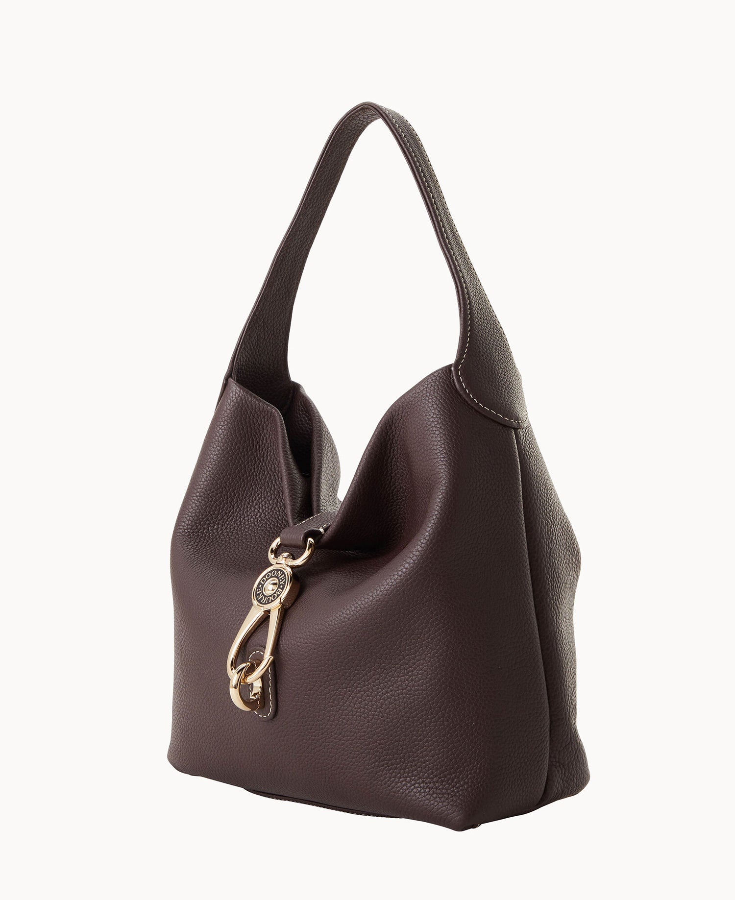 Pre-Loved Pebble Grain Small Logo Lock Sac