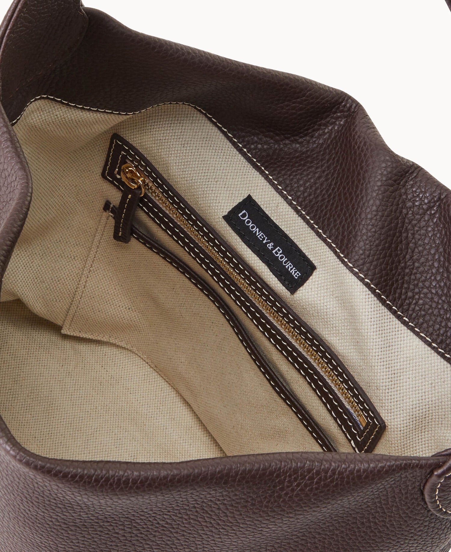 Pre-Loved Pebble Grain Small Logo Lock Sac