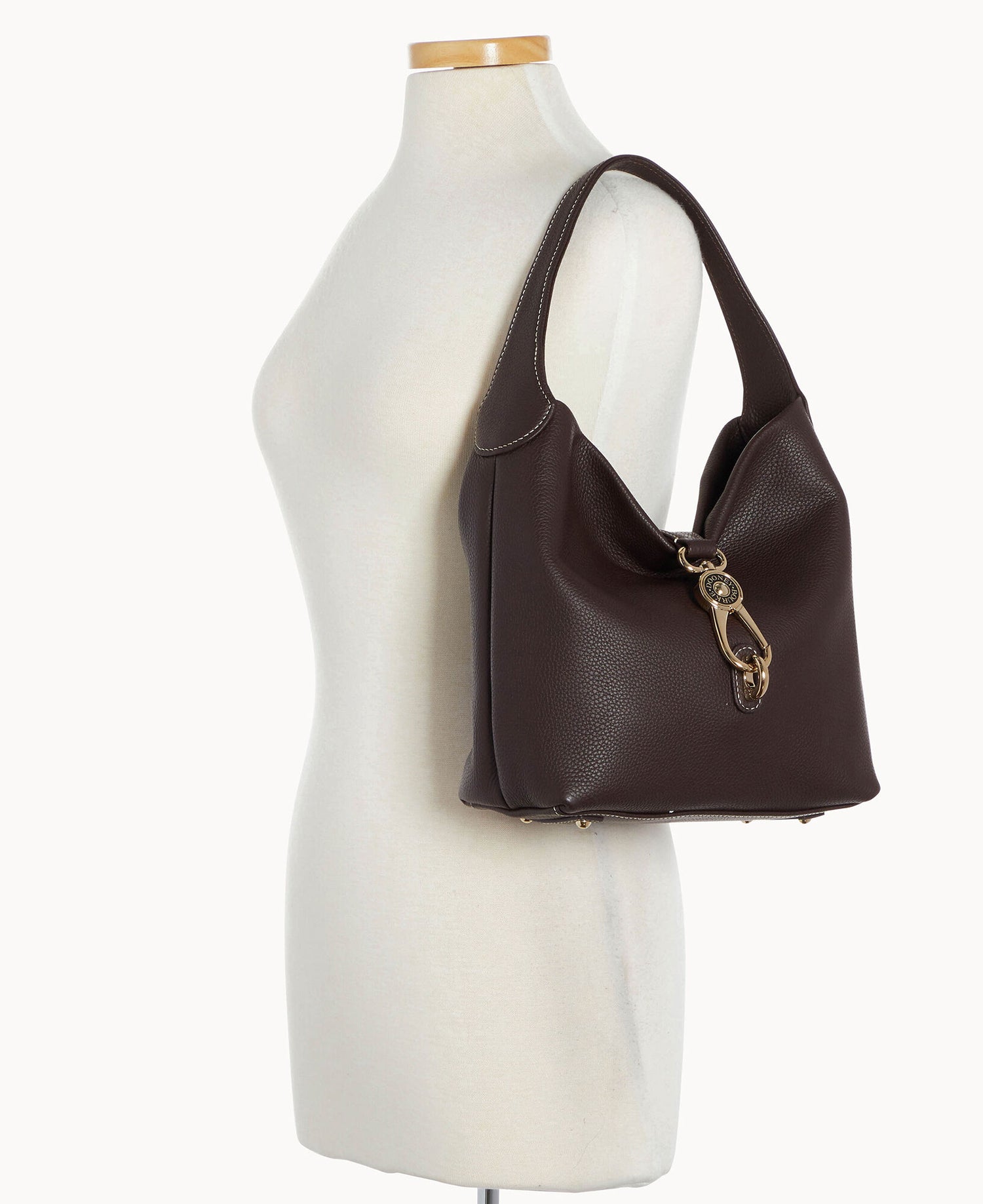 Pre-Loved Pebble Grain Small Logo Lock Sac
