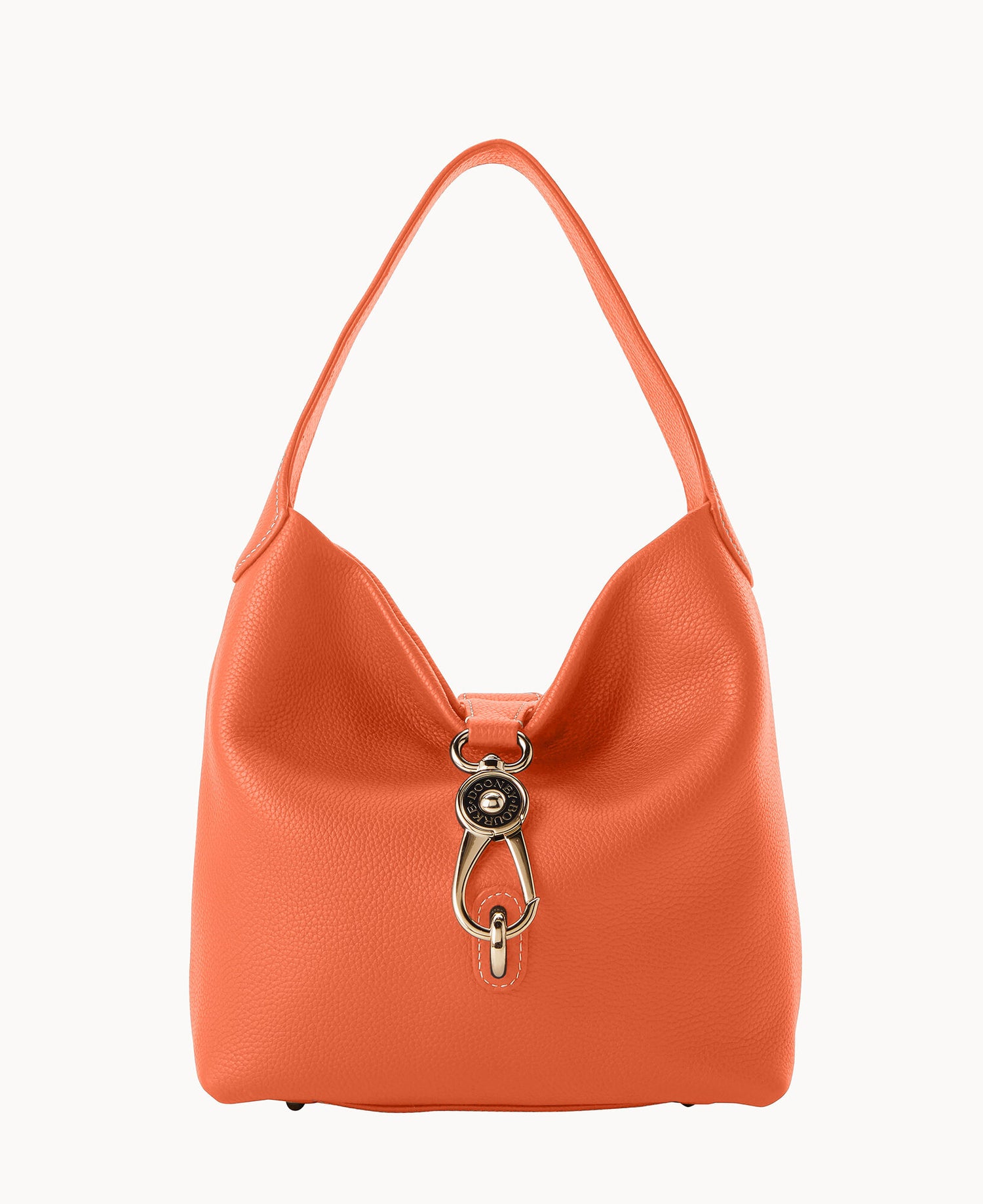 Pre-Loved Pebble Grain Small Logo Lock Sac