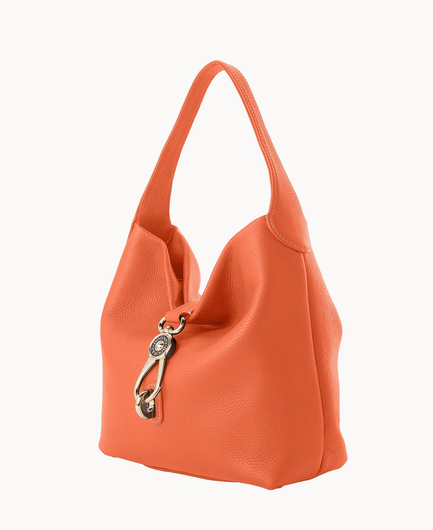 Pre-Loved Pebble Grain Small Logo Lock Sac