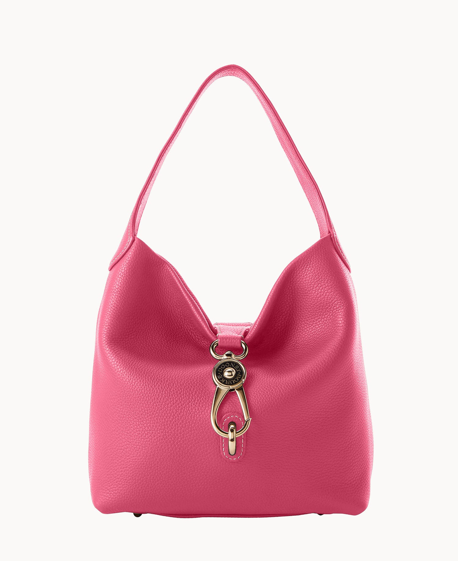 Pre-Loved Pebble Grain Small Logo Lock Sac