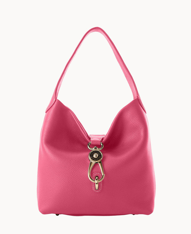 Pre-Loved Pebble Grain Small Logo Lock Sac
