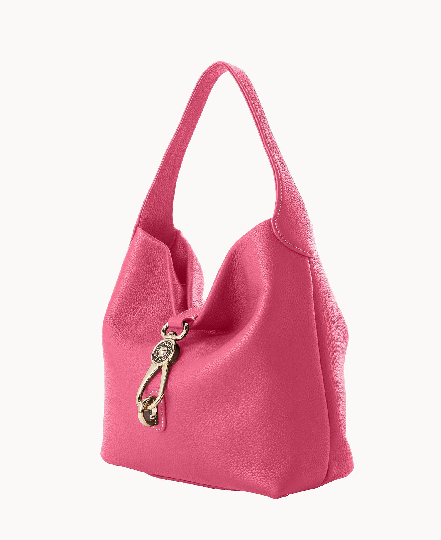 Pre-Loved Pebble Grain Small Logo Lock Sac