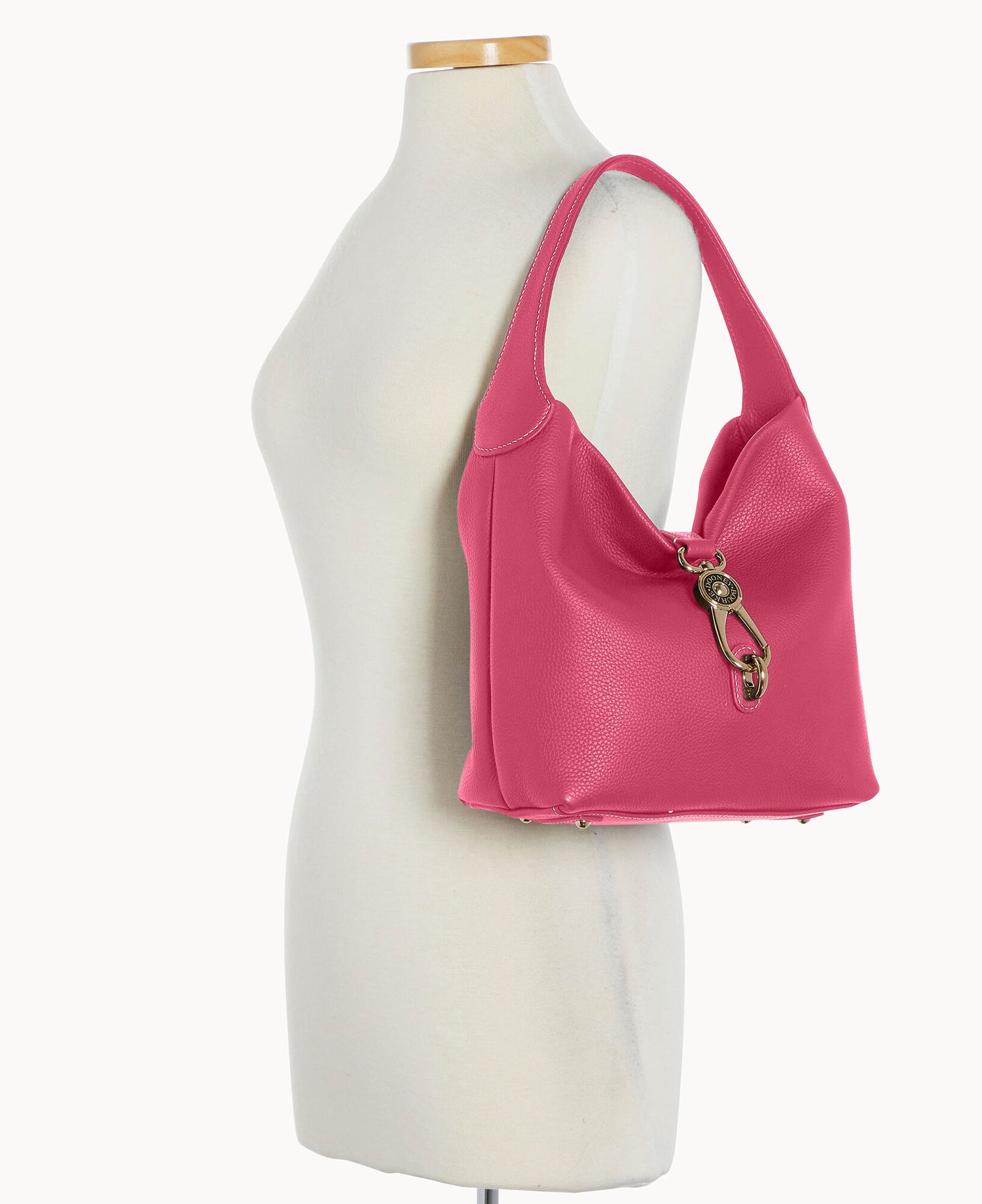 Pre-Loved Pebble Grain Small Logo Lock Sac