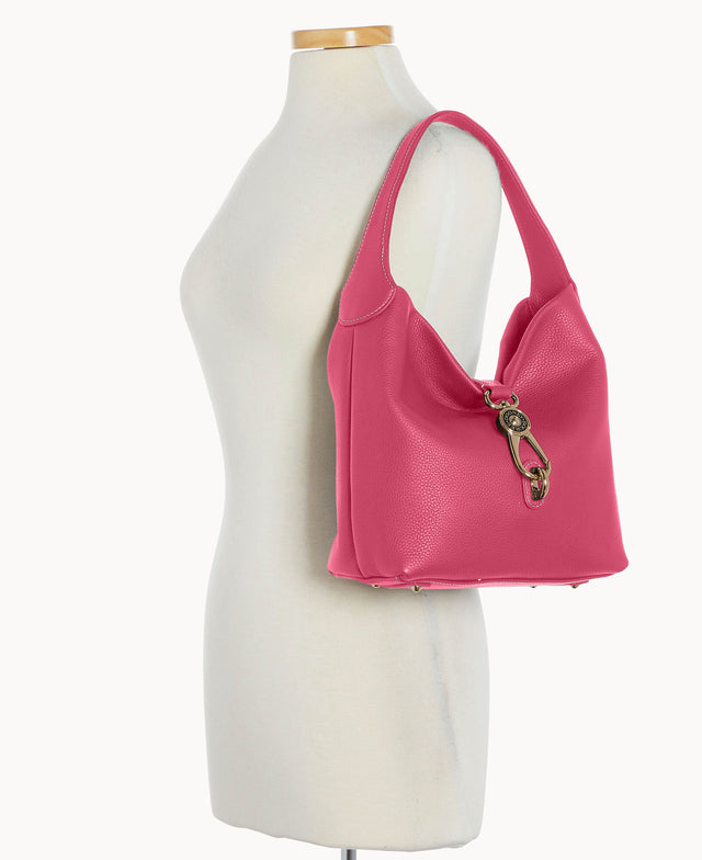 Pre-Loved Pebble Grain Small Logo Lock Sac