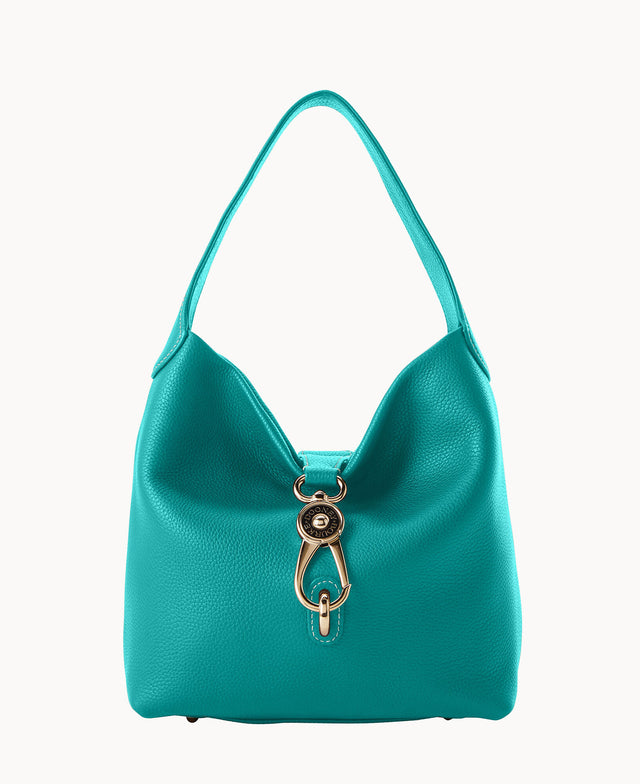 Pre-Loved Pebble Grain Small Logo Lock Sac