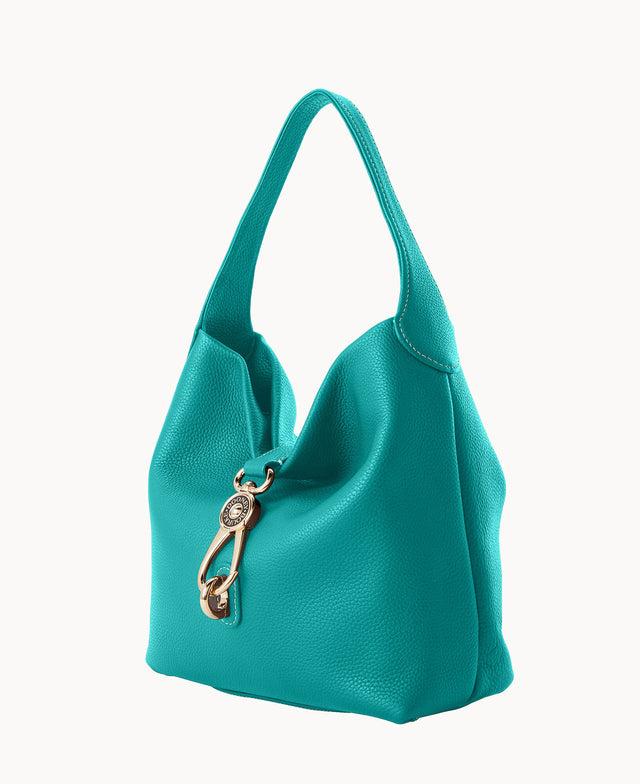 Pre-Loved Pebble Grain Small Logo Lock Sac
