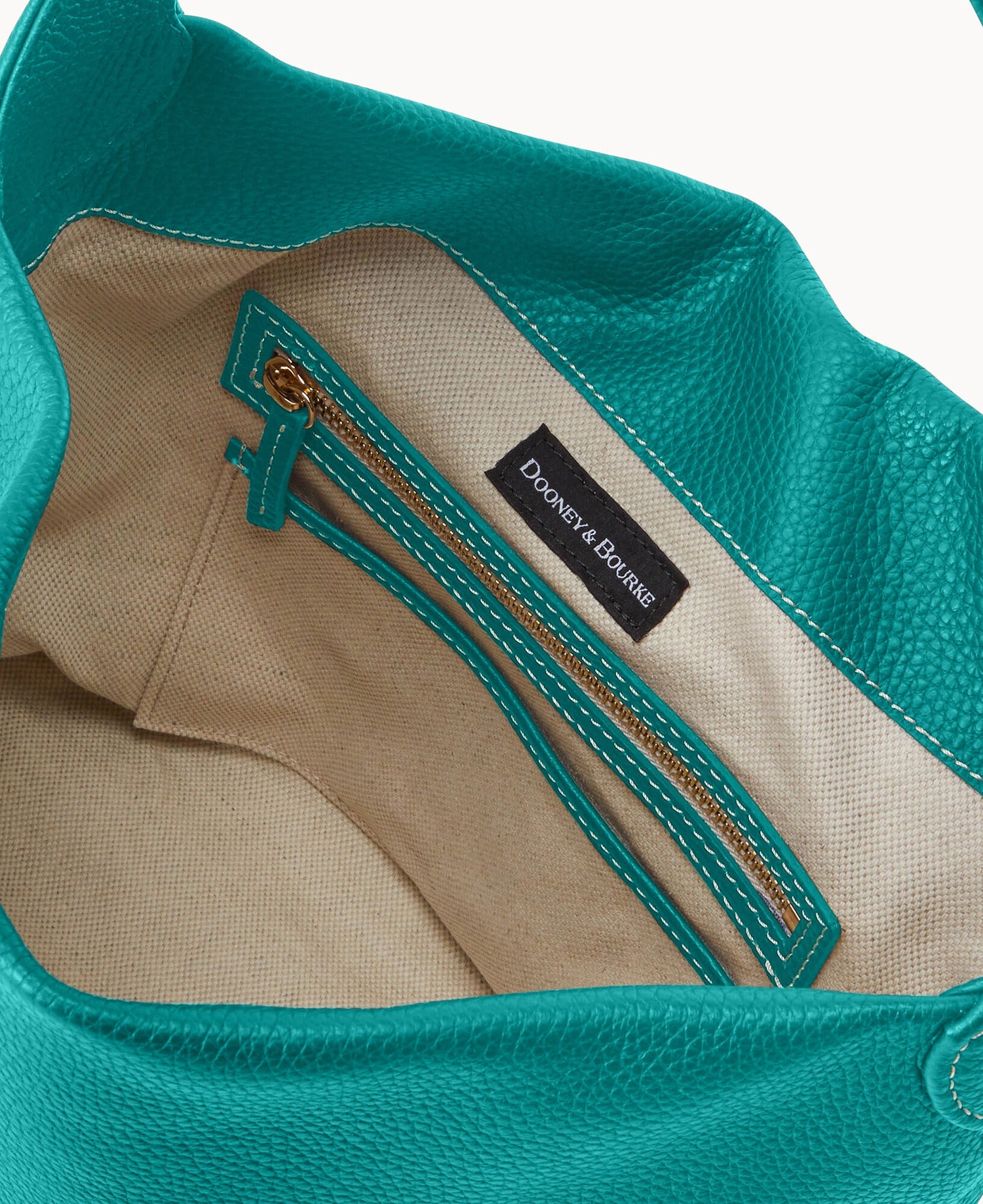 Pre-Loved Pebble Grain Small Logo Lock Sac