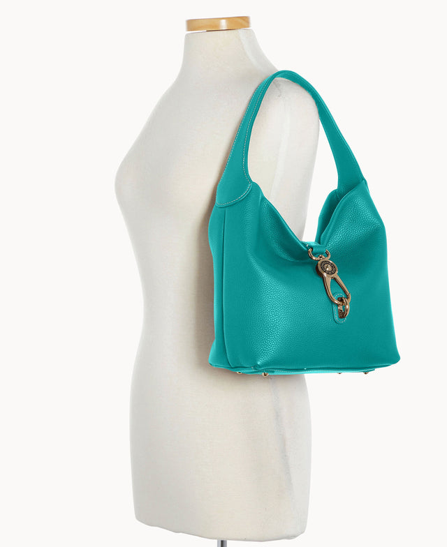 Pre-Loved Pebble Grain Small Logo Lock Sac