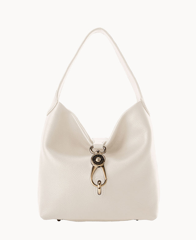 Pre-Loved Pebble Grain Small Logo Lock Sac