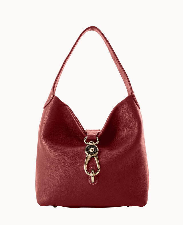 Pre-Loved Pebble Grain Small Logo Lock Sac