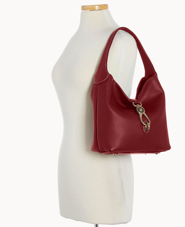 Pre-Loved Pebble Grain Small Logo Lock Sac