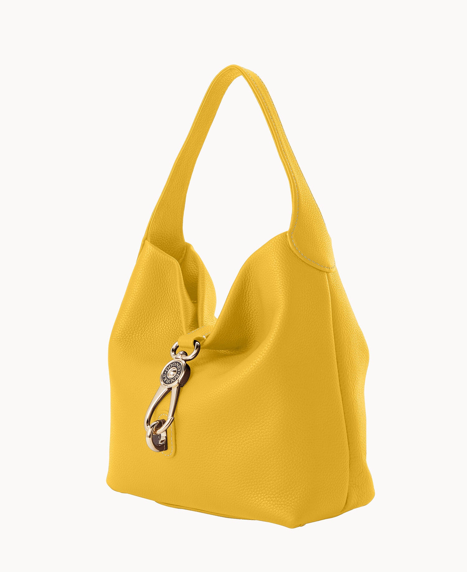 Pre-Loved Pebble Grain Small Logo Lock Sac