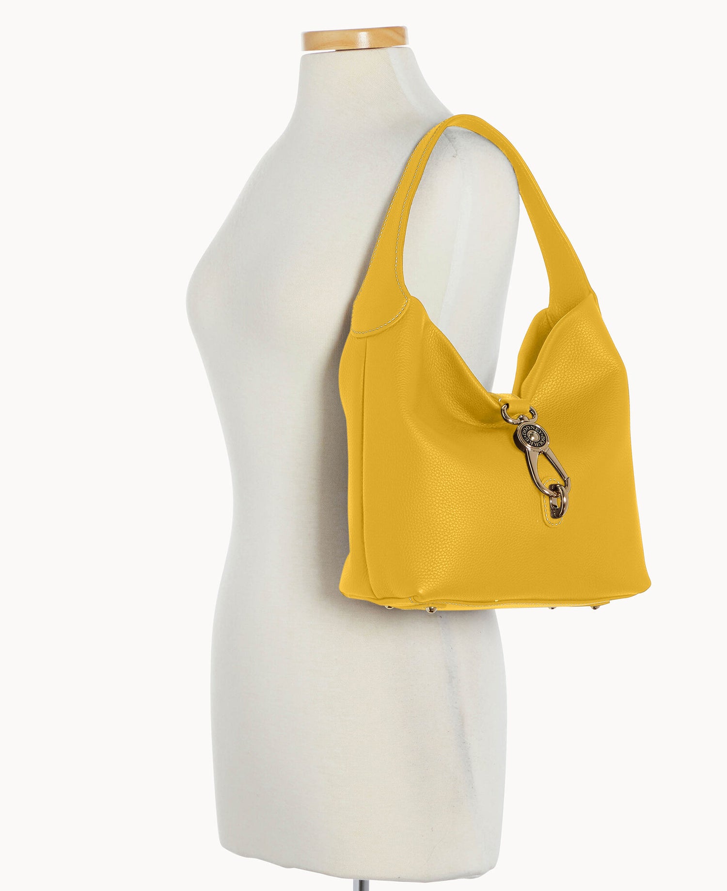 Pre-Loved Pebble Grain Small Logo Lock Sac