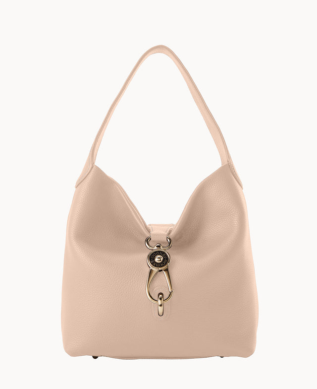 Pre-Loved Pebble Grain Small Logo Lock Sac