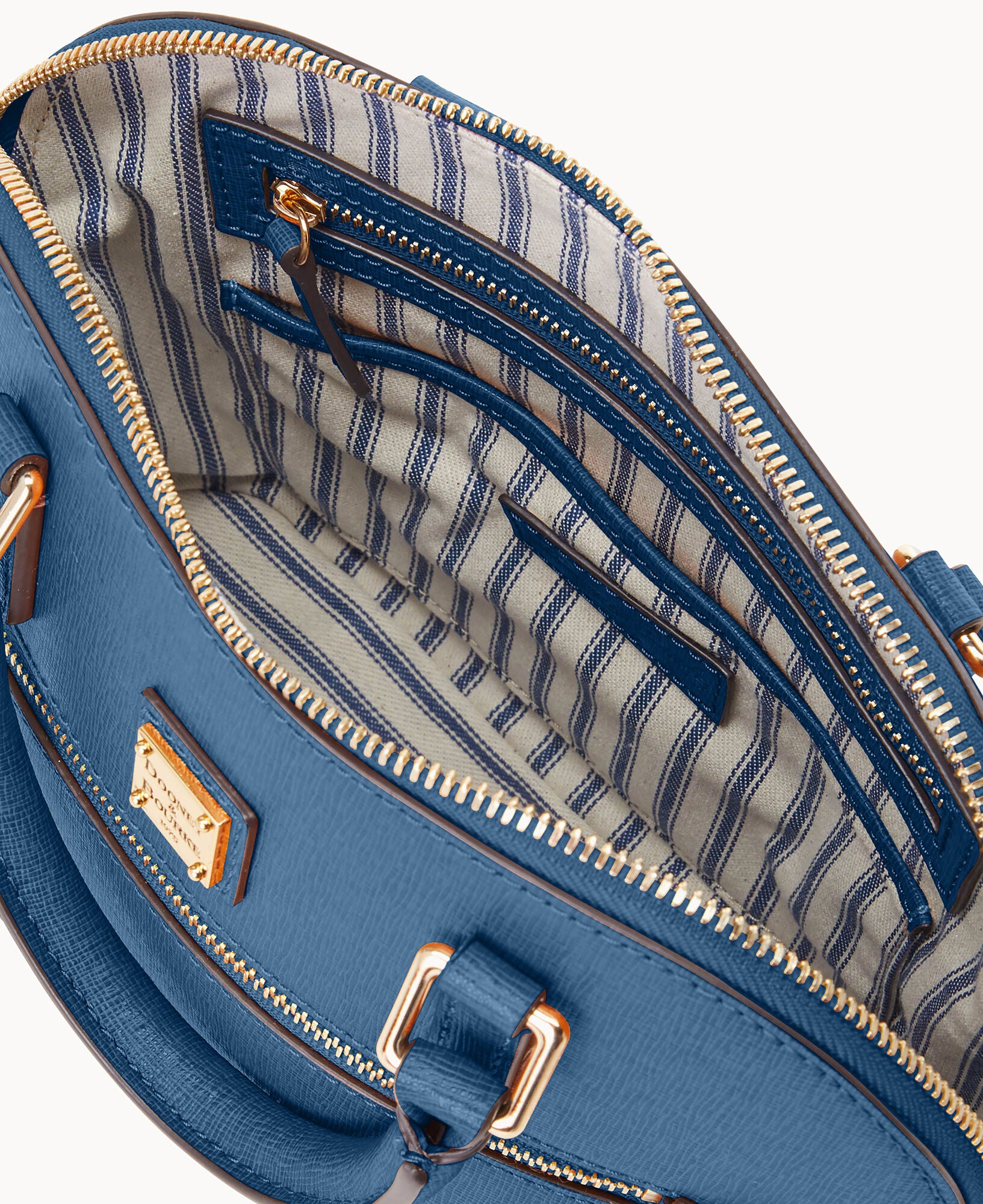 Saffiano Small Domed Zip Satchel – ILoveDooney