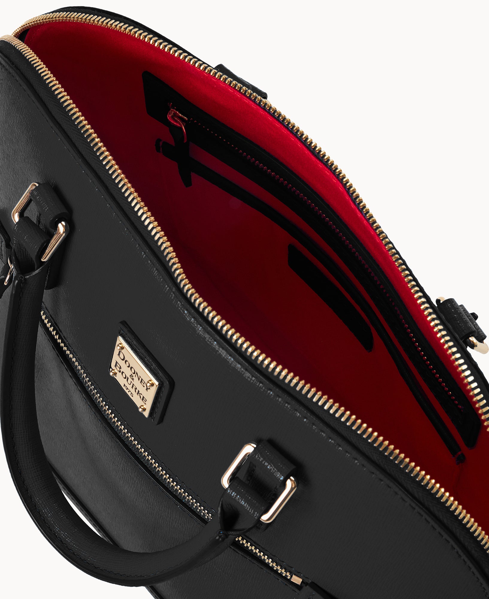 Saffiano Domed Zip Satchel – ILoveDooney