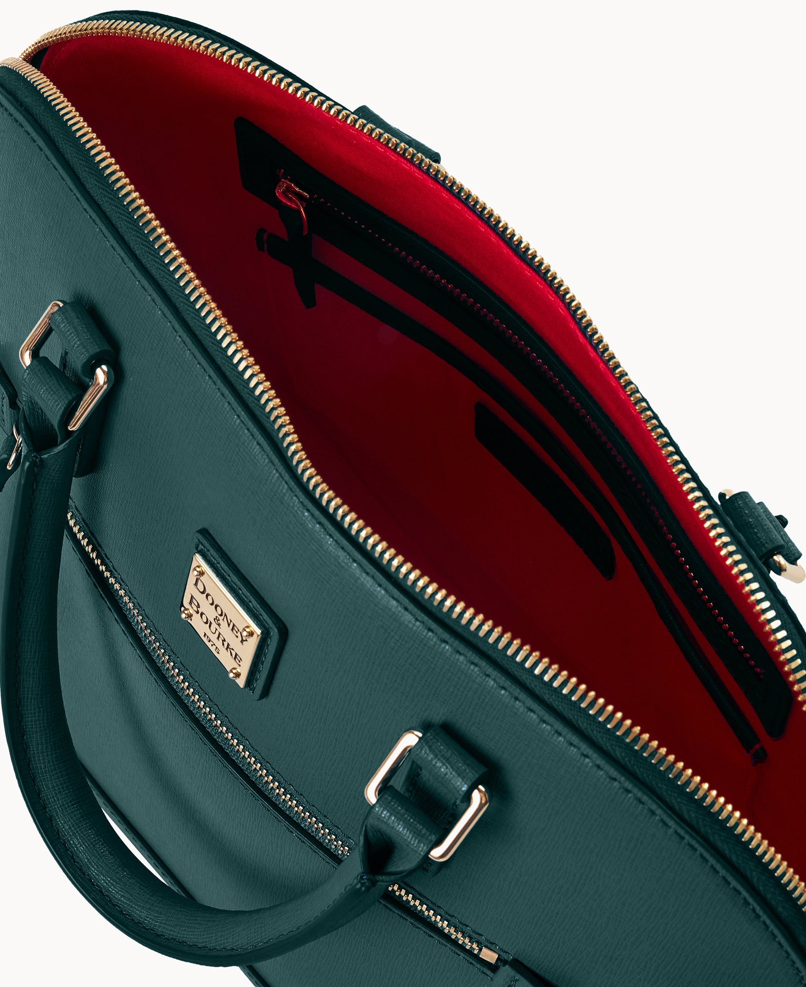 Saffiano Domed Zip Satchel – ILoveDooney