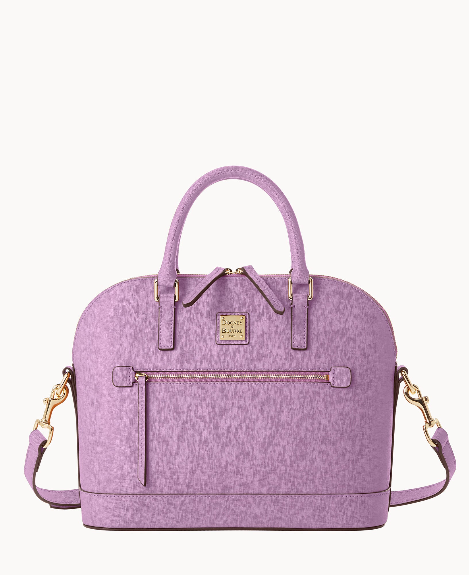 Saffiano Domed Zip Satchel – ILoveDooney