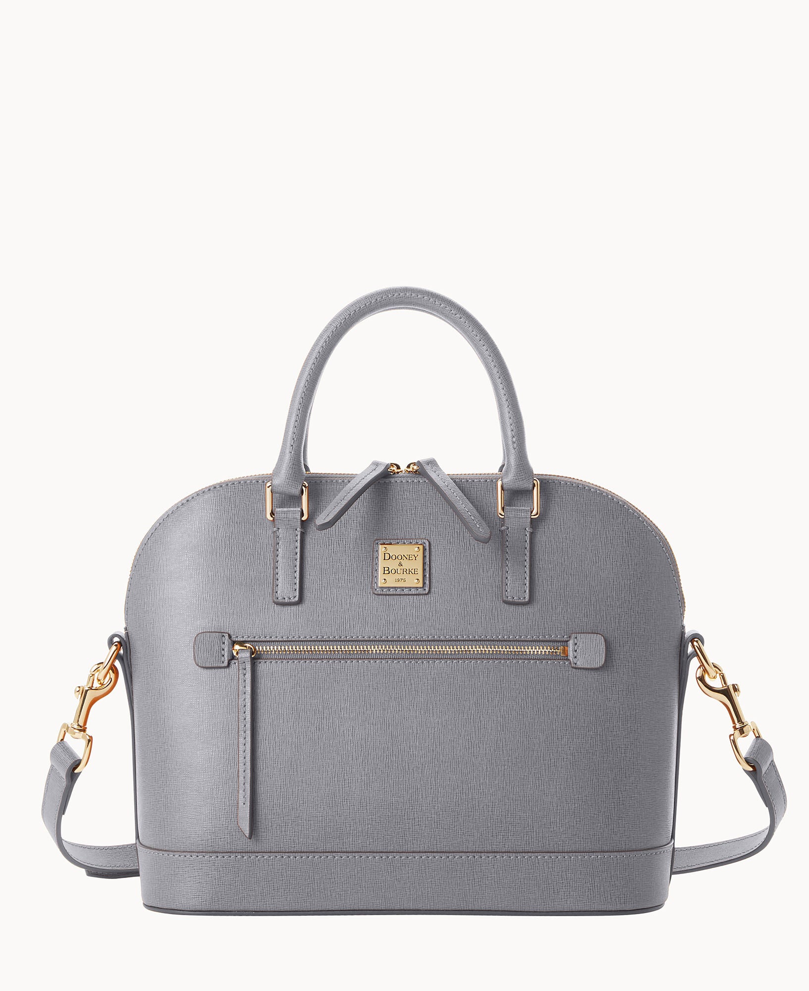 Saffiano Domed Zip Satchel – ILoveDooney