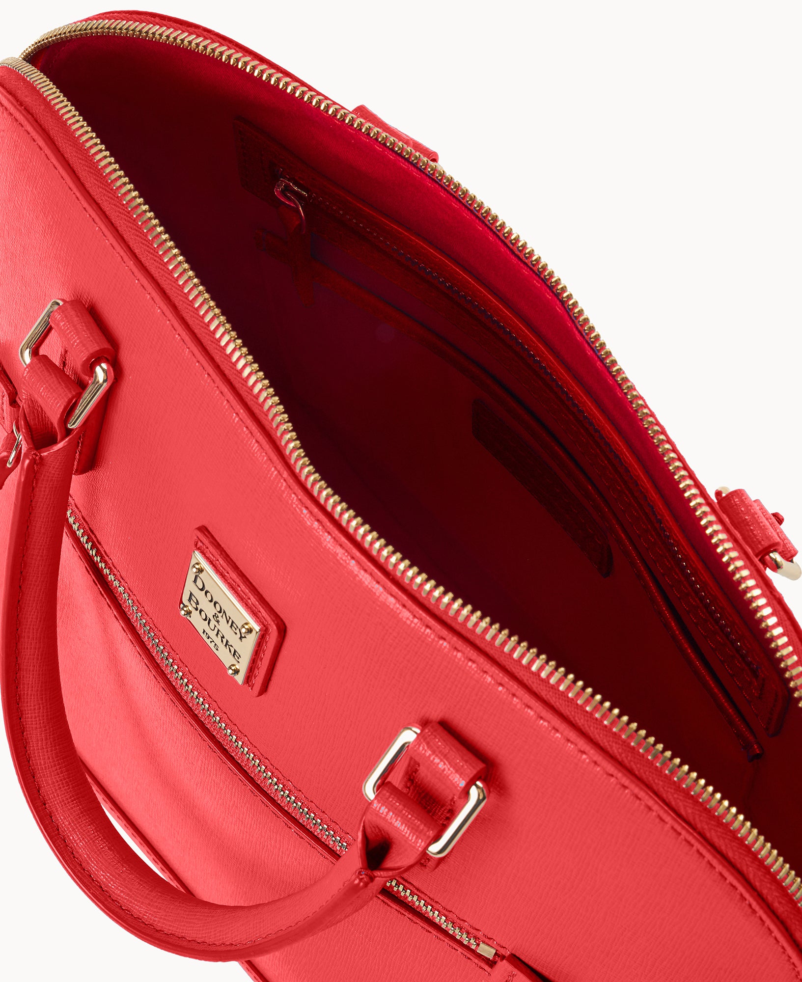 Saffiano Domed Zip Satchel – ILoveDooney