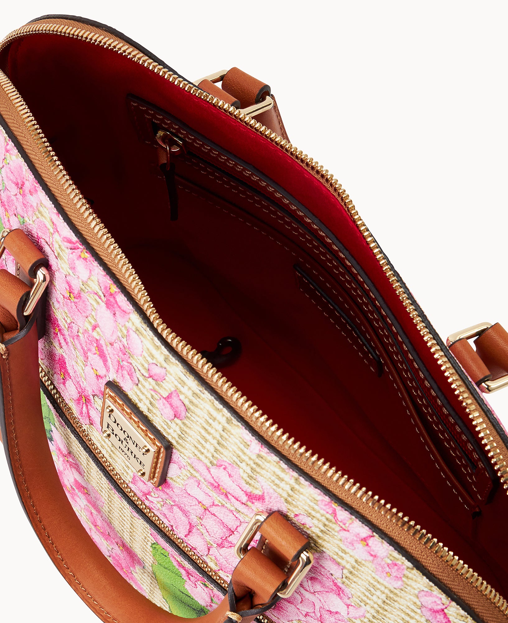 Hydrangea Basketweave Domed Zip Satchel – ILoveDooney